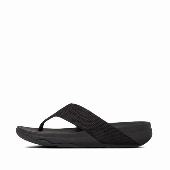 Sandales Entre-Doigts Femme Fitflop Surfa Textile Noir (MGB941703)